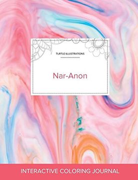 portada Adult Coloring Journal: Nar-Anon (Turtle Illustrations, Bubblegum)