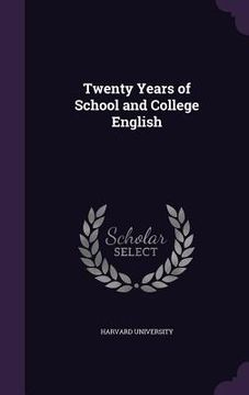 portada Twenty Years of School and College English