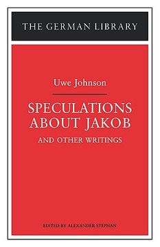 portada speculations about jakob: uwe johnson: and other writings (en Inglés)