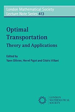 portada Optimal Transport: Theory and Applications (London Mathematical Society Lecture Note Series) 