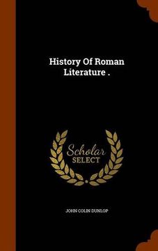 portada History Of Roman Literature .