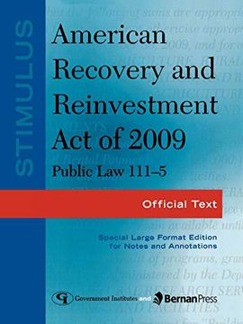 portada Stimulus American Recovery and Reinvestment act of 2009: Public law 111-5: Official Text (in English)
