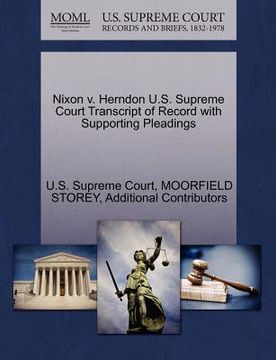 portada nixon v. herndon u.s. supreme court transcript of record with supporting pleadings (en Inglés)