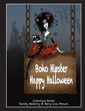 portada Boho Hipster Happy Halloween Coloring Book (in English)
