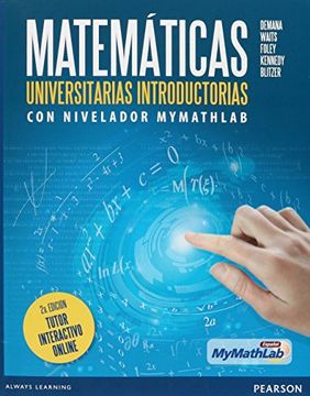 portada Matematicas Universitarias Introductorias con Nivelador Mymathlab (in Spanish)