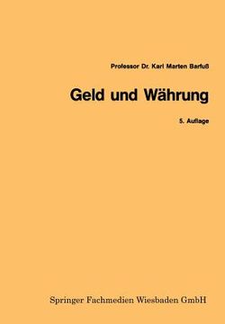 portada Geld Und Währung (en Alemán)