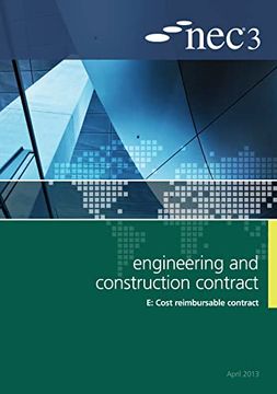 portada Nec3 Engineering and Construction Contract Option e: Cost Reimbursable Contract (en Inglés)