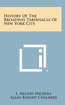 portada History of the Broadway Tabernacle of New York City