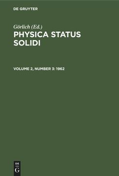 portada Physica Status Solidi, Volume 2, Number 3, Physica Status Solidi (1962) 