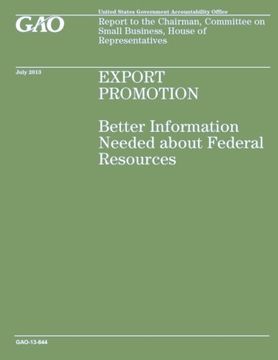 portada Export Promotion: Better information Needed about Federal Resources