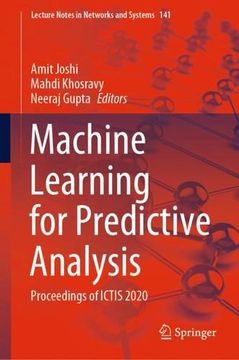 portada Machine Learning for Predictive Analysis de Mahdi Khosravy Amit Joshi(Springer) (en Inglés)