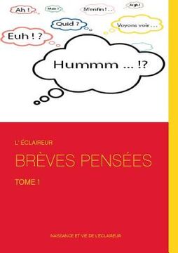 portada Brèves pensées: Tome 1 (in French)