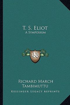 portada t. s. eliot: a symposium (in English)