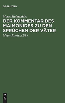 portada Der Kommentar des Maimonides zu den Sprüchen der Väter (in German)