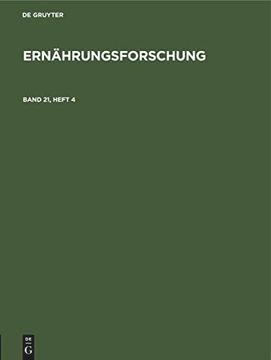 portada Ernährungsforschung. Band 21, Heft 4 (en Alemán)