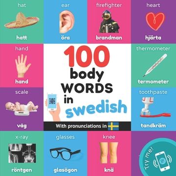 portada 100 Body Words in Swedish: Bilingual Picture Book for Kids: English (en Inglés)