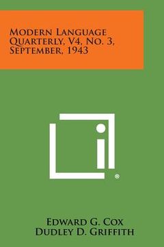 portada Modern Language Quarterly, V4, No. 3, September, 1943 (en Inglés)