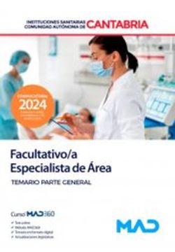 portada Facultativo/A Especialista de Area. Temario Parte General (in Spanish)