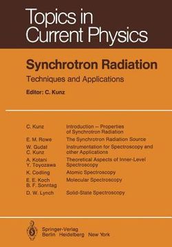 portada synchrotron radiation: techniques and applications (in English)