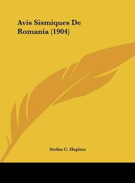 portada Avis Sismiques De Romania (1904) (in French)