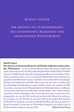 portada Der Mensch als Zusammenklang des Schaffenden, Bildenden und Gestaltenden Weltenwortes: Zwã lf Vortrã¤Ge, Dornach 1923 (en Alemán)