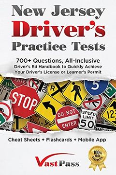 portada New Jersey Driver'S Practice Tests: 700+ Questions, All-Inclusive Driver'S ed Handbook to Quickly Achieve Your Driver'S License or Learner'S Permit (Cheat Sheets + Digital Flashcards + Mobile App) (en Inglés)