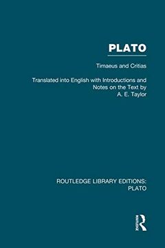 portada Plato: Timaeus and Critias (Rle: Plato) (en Inglés)