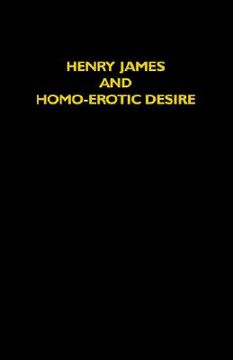 portada henry james and homo-erotic desire (en Inglés)