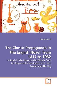 portada the zionist propaganda in the english novel: from 1817 to 1982 (en Inglés)