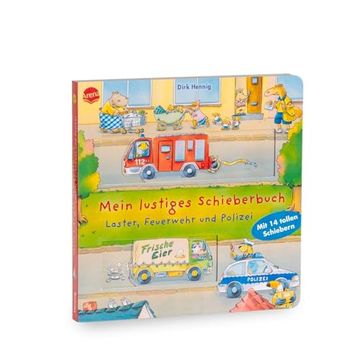 portada Mein Lustiges Schieberbuch. Laster, Feuerwehr und Polizei (en Alemán)