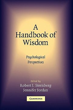 portada A Handbook of Wisdom Paperback: Psychological Perspectives (in English)