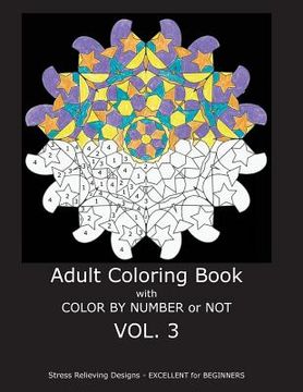portada Adult Coloring Book With Color By Number or Not (en Inglés)