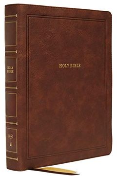 portada Nkjv, Reference Bible, Wide Margin Large Print, Leathersoft, Brown, red Letter, Comfort Print: Holy Bible, new King James Version (en Inglés)