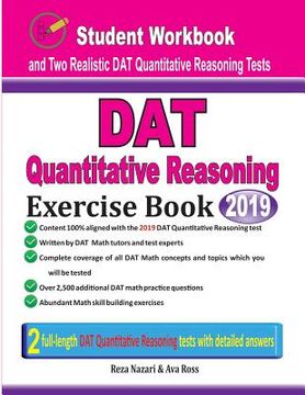 portada DAT Quantitative Reasoning Exercise Book: Student Workbook and Two Realistic DAT Quantitative Reasoning Tests (en Inglés)