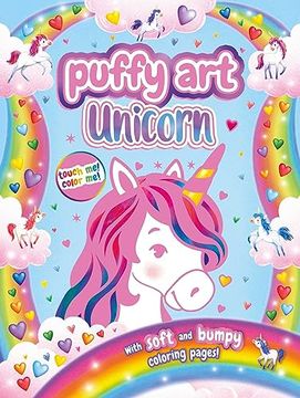 portada Unicorn Puffy Art: Touch and Feel Coloring Book 