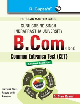 portada Ggsipu: B.Com (Hons.) Common Entrance Exam Guide (en Inglés)