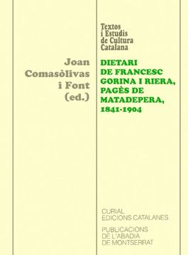 portada Dietari de Francesc Gorina i Riera, Pagés de Matadepera, 1841-1904 (en Catalá)