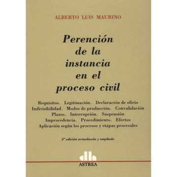 portada perencion de la instancia en el proceso civil (in Spanish)