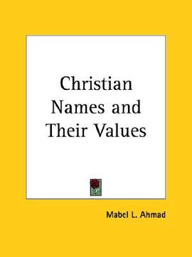 portada christian names and their values (en Inglés)