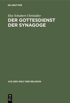 portada Der Gottesdienst der Synagoge (in German)