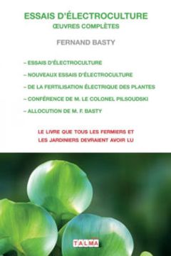 portada Essais d'Electroculture - Oeuvres Completes (en Francés)