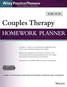 portada Couples Therapy Homework Planner, 2nd Edition (Wiley Practice Planners) 