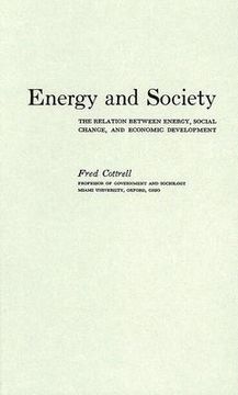portada energy and society: the relation between energy, social change, and economic development (en Inglés)
