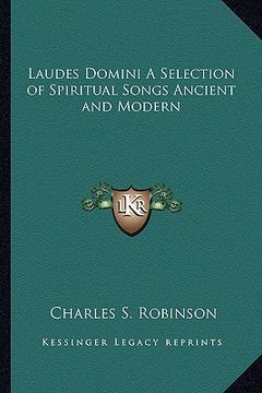 portada laudes domini a selection of spiritual songs ancient and modern (in English)