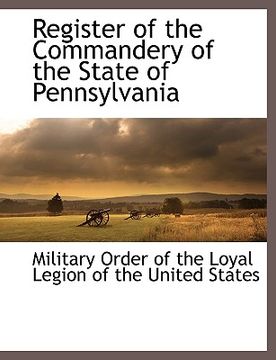 portada register of the commandery of the state of pennsylvania