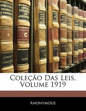 portada Coleção Das Leis, Volume 1919 (en Portugués)