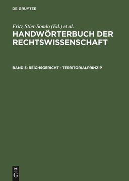 portada Reichsgericht - Territorialprinzip (en Alemán)