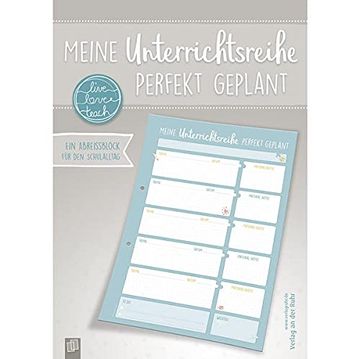 portada Meine Unterrichtsreihe Perfekt Geplant ein A4-Abreißblock für den Schulalltag