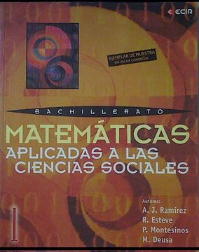 portada Matemáticas Aplicadas a las Ciencias Sociales 1º Bachillerato
