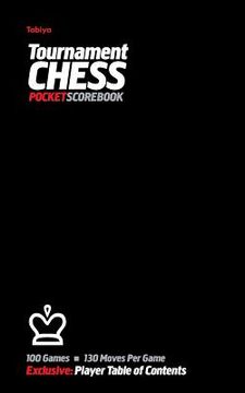portada Tabiya Tournament Chess Pocket Scorebook: Cover Style: Black